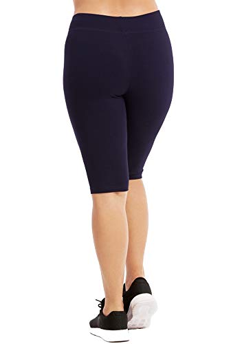 Womens Knee Length Bike Shorts - Plus Size