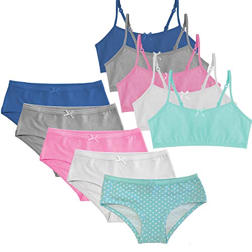 Matching Girls Bra and Underwear Set - 10 Pieces
