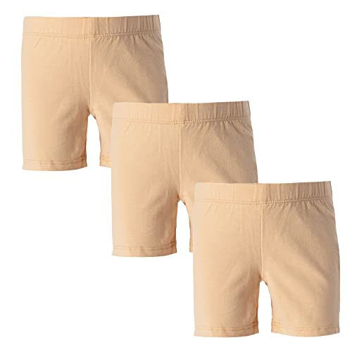 MY WAY Toddlers & Girls Bike Shorts Cotton & Spandex — Biker Shorts for Under Dresses, Cartwheel & Dance - 3 Pack Sizes 2T-16