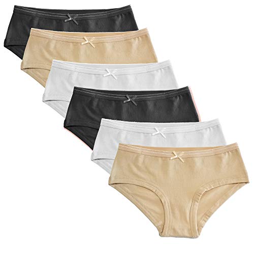 Popular Girls Underwear Hipster Panty - Soft Cotton Panties Underwear for Girls & Teen Size 7-14 - Multipack