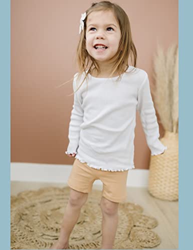 MY WAY Toddlers & Girls Bike Shorts Cotton & Spandex — Biker Shorts for Under Dresses, Cartwheel & Dance - 3 Pack Sizes 2T-16