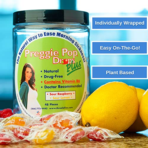 Preggie Pop Drops Plus Fortified with Vitamin B6 - 48 Count