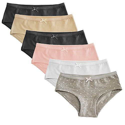 Popular Girls Underwear Hipster Panty - Soft Cotton Panties Underwear for Girls & Teen Size 7-14 - Multipack
