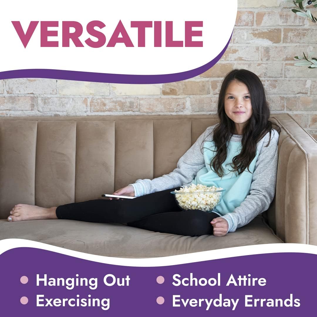 Popular Girls Leggings Ankle Length - Comfortable Leggings for Girls. Cotton Leggings Great for Softness and Breathability.