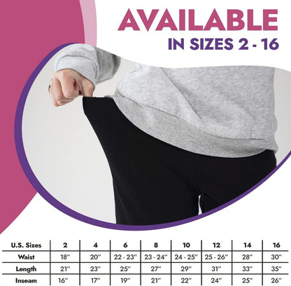 Popular Girls Leggings Ankle Length - Comfortable Leggings for Girls. Cotton Leggings Great for Softness and Breathability.