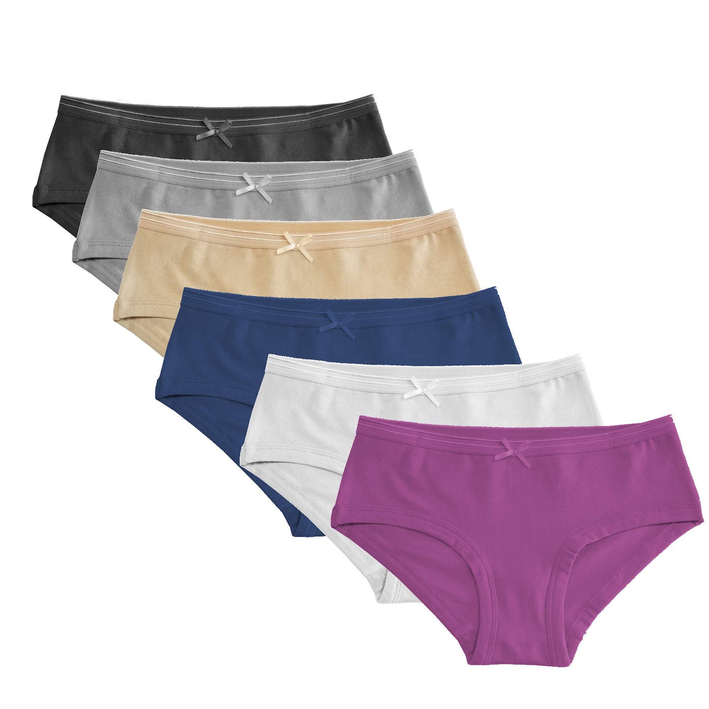 Popular Girls Underwear Hipster Panty - Soft Cotton Panties Underwear for Girls & Teen Size 7-14 - Multipack