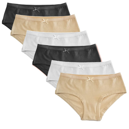 Popular Girls Underwear Hipster Panty - Soft Cotton Panties Underwear for Girls & Teen Size 7-14 - Multipack