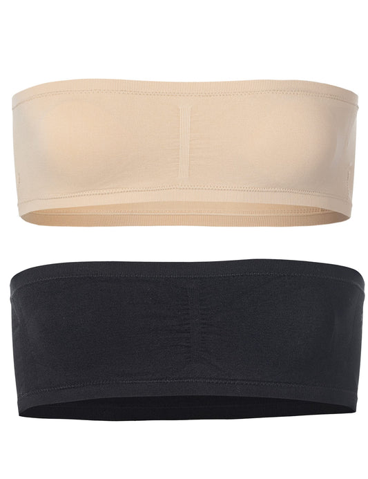 Bandeau Bra with Removable Padding - 2 Pack