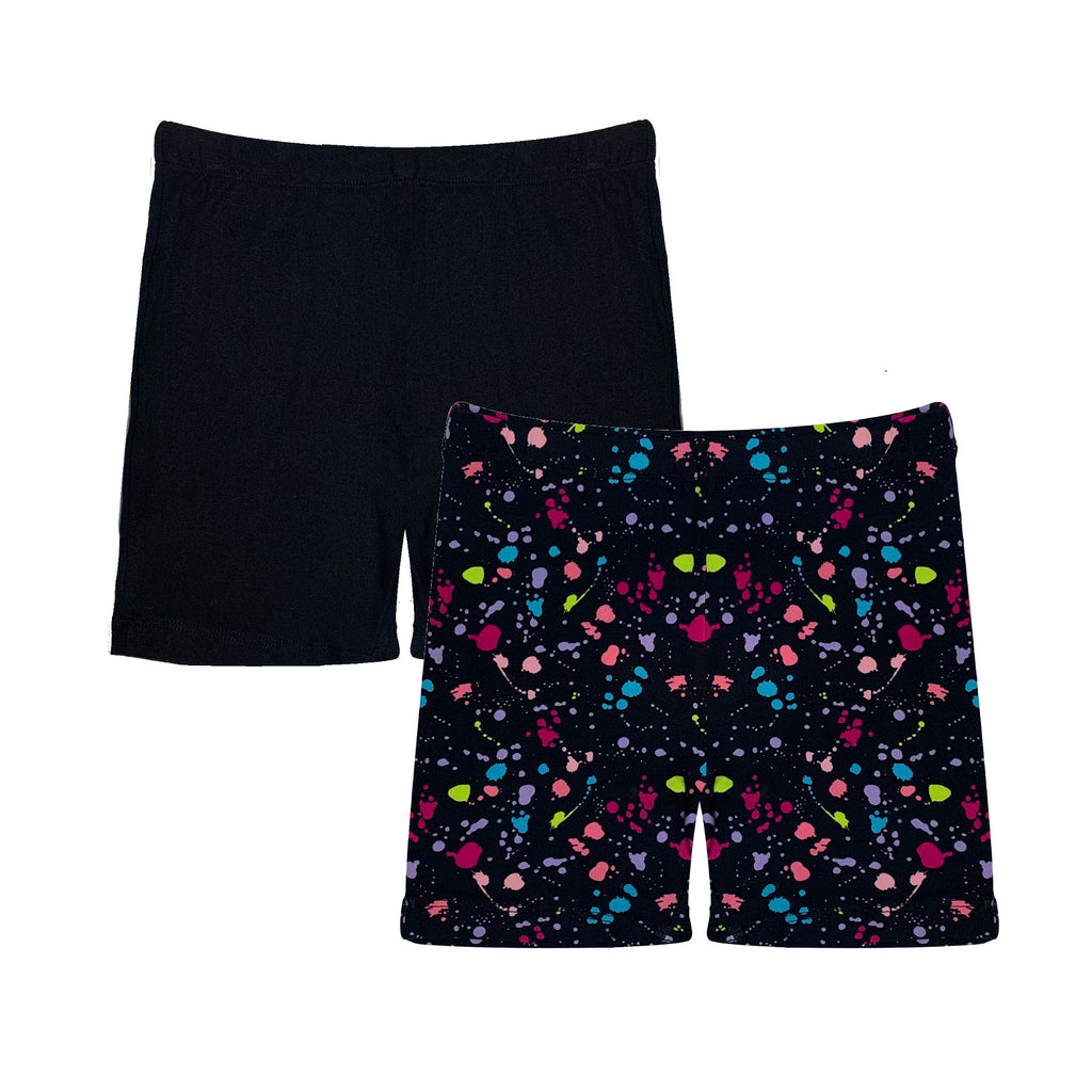 Popular Girl's Butter Soft Solid and Print Active Bike Shorts - 2 Pack