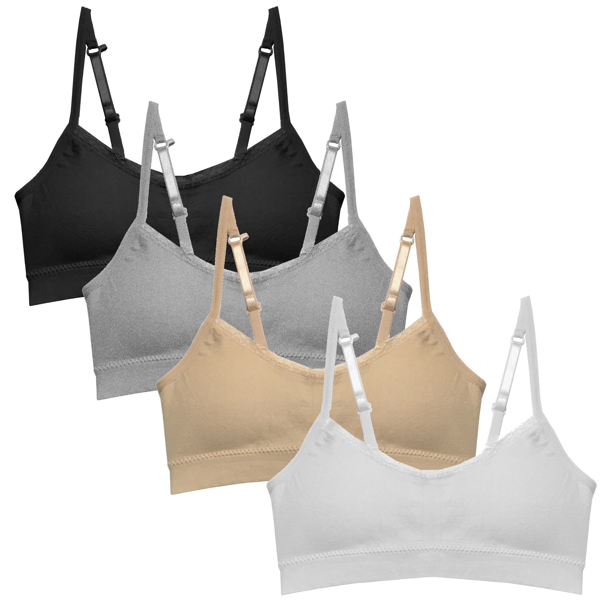 Popular Girl's Seamless Cami Bra With Removable Padding - Value